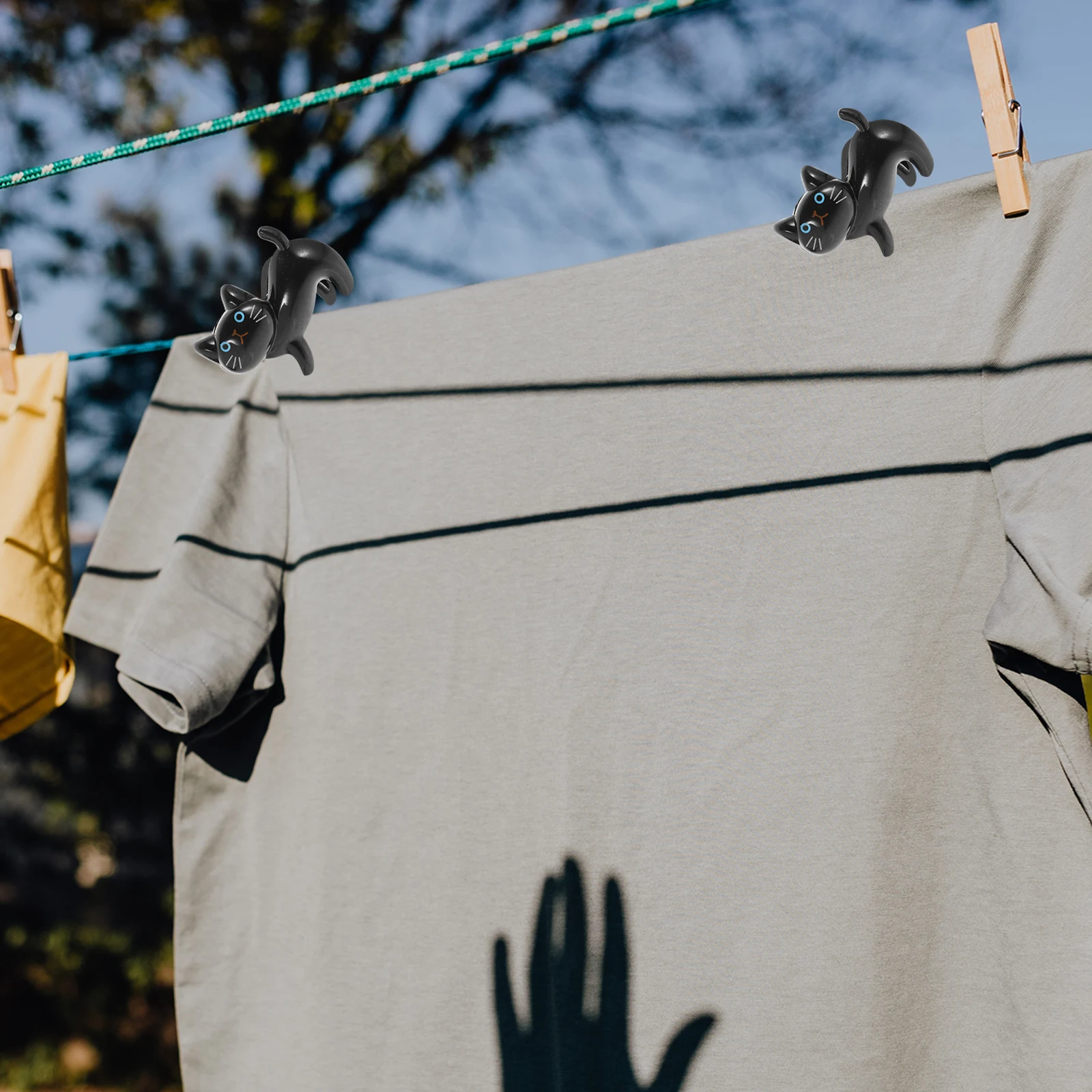 

6Pcs Elegant Cat Pattern Clips Multipurpose Clothes Pins Food Sealer Ticket Photo Memo Holder Space Saving Cat Clip