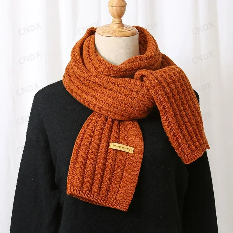 Women's Warm Winter Knitted Scarf Unisex Thick Chunky Scarves Hand Made Harajuku Style Autumn Shawl Wrap Neck Warmer Pashmina