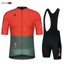 Gobikful Summer Cycling Pro Team Jersey 20D Bike Shorts Set Ropa Ciclismo Men MTB Bicycling Maillot Bottom Clothing  Road Bike