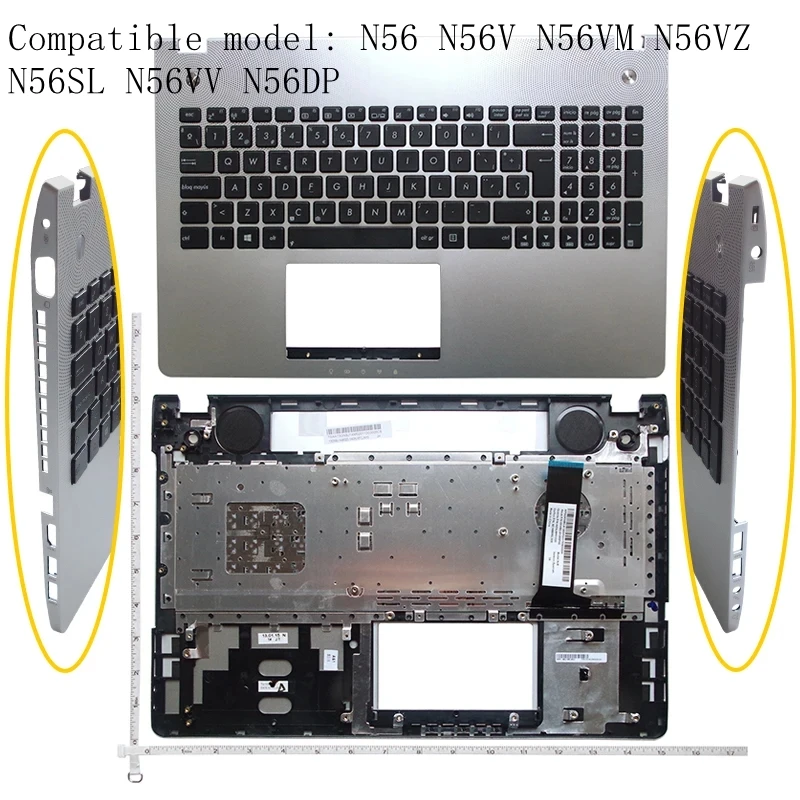 الولايات المتحدة/RU/PO/FR/SP لوحة مفاتيح الكمبيوتر المحمول ل ASUS U500VZ N76 R500V R505 S550C N76V/S Q550L N750 N550J N56XI363VZ G550JK/JX القاعدة السفلية
