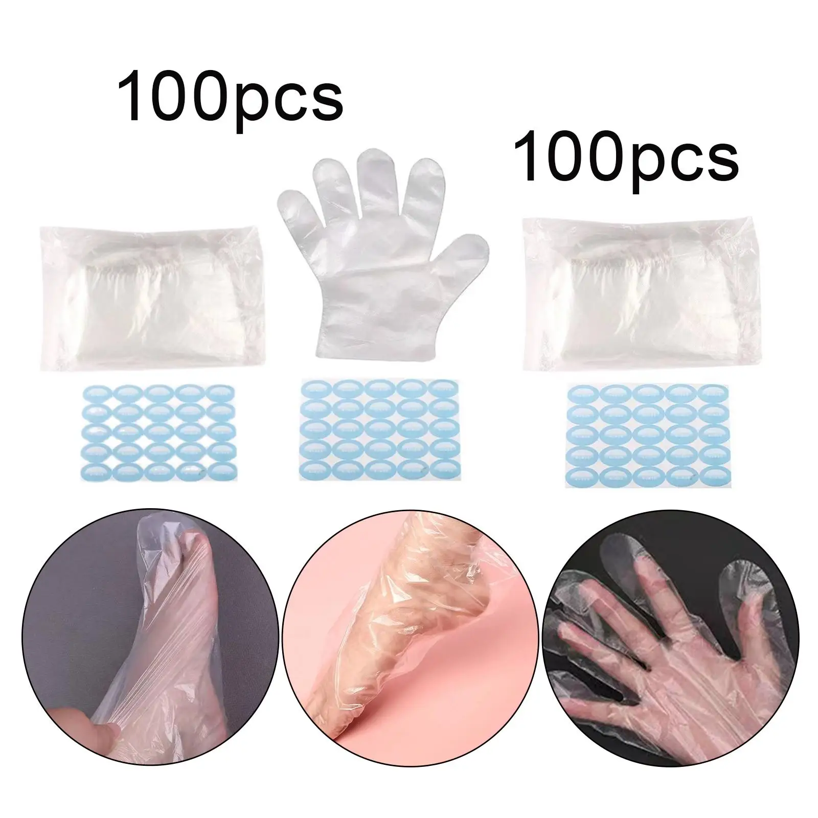 Disposable spa Hand Foot Mitts Gloves Booties for Heated Manicure Moisturizing Protection Foot Care Women