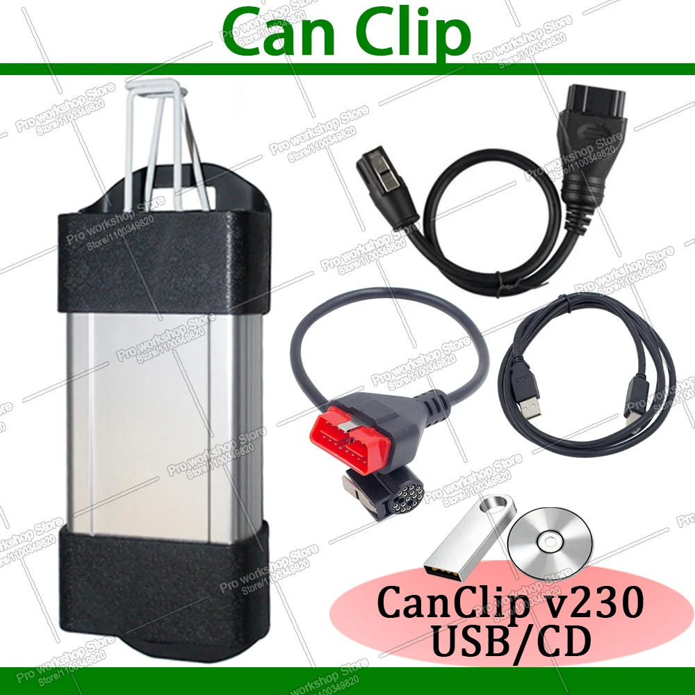 Reprog Can Clip Automotive Scanner Software canclip V230 Car Diagnosis tool Obd2 Repair equipment Automobiles Parts Accessories