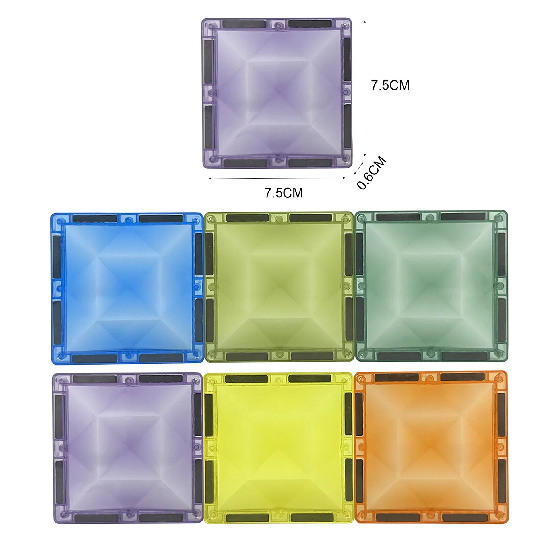 7.5CM powierzchnia wiertła kolorowe okno arkusz magnetyczny silny magnes magnetyczny edukacyjne dla dzieci magnetyczne klocki do budowy zabawki prezent