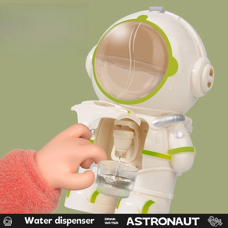 Children Water Dispenser Toy Kitchen Simulation Toy Astronaut Dinosaur Mini Drink Maker Play Home