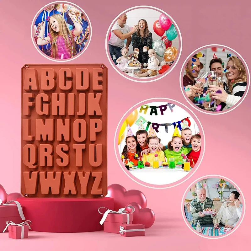 

DIY большая 26. английская буквенная форма для выпечки, форма для фестиваля, вечеринки, сахарная свеча, декоративная форма, гипсовая бетонная силиконовая форма