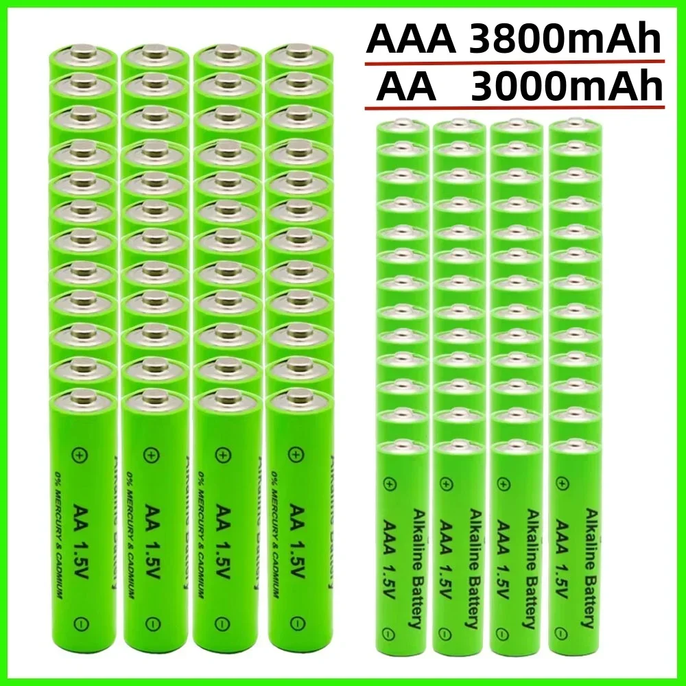 

NewAAA Battery 1.5V AA Rechargeable Batteries 3000mAh Alkaline Battery for Remote Control Mouse Computers Toy Clocks