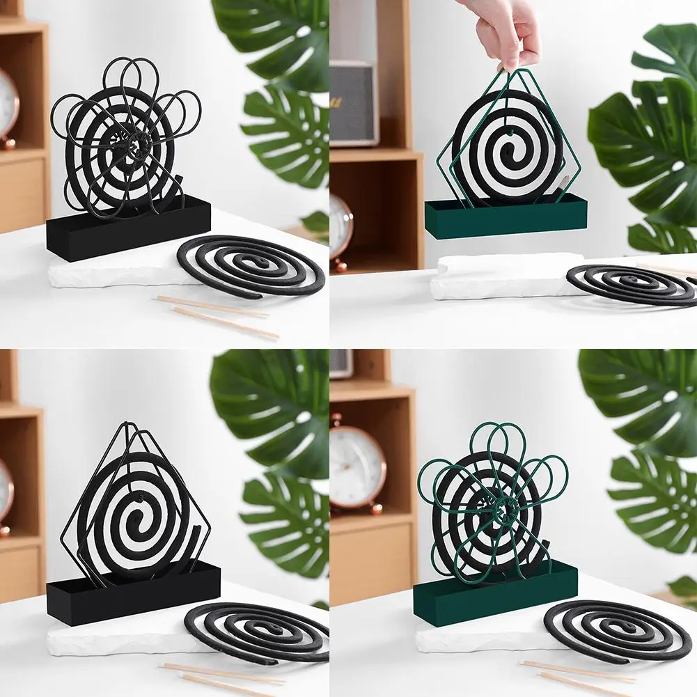 

Iron Mosquito Coil Holder Incense Holders Coil Incense Modern Anti-scald Coil Rack Frame Repellent Mosquito Burner Rack Inc W3O4