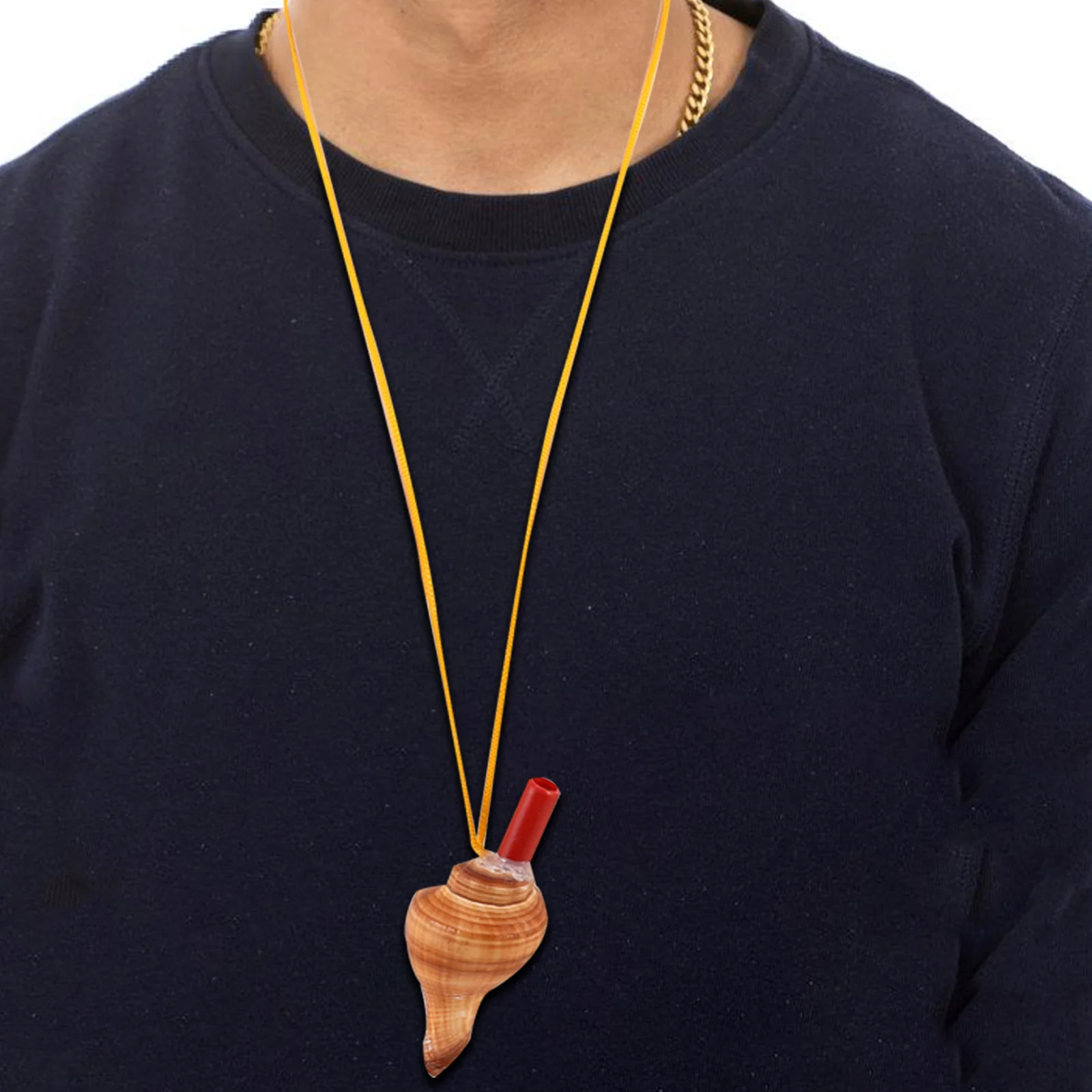 5 Stück natürliche Muschelpfeife, tragbare muschelförmige Pfeife mit kraftvollem Klang für Abenteuer-Partygeschenke, Dekoration