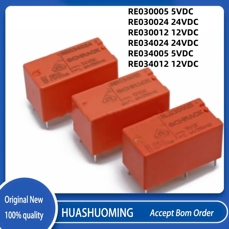5Pcs/LOT  NeW RE030024 24VDC RE030005 5VDC RE03001212VDC RE034005 5VDC RE03401212VDC RE034024 24VDC  replace  RE035024  4PIN 6A 