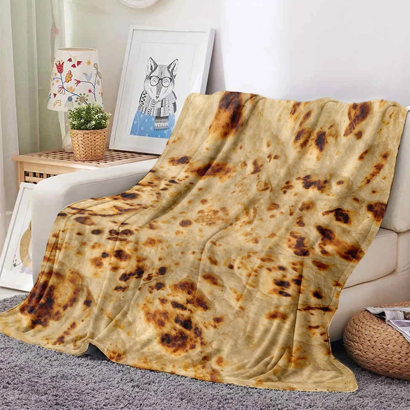 Flannel Blanket Funny Corn Tortilla printing Blanket Cozy Soft Lightweight Warm 30x40inch  40x50inch for Couch Sofa Bed