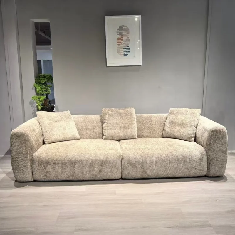

Fabric Living Room, Designer Model Daxuebai, Made Of Chenille Cotton And Linen, Sofa, Blezer Four-Seater La