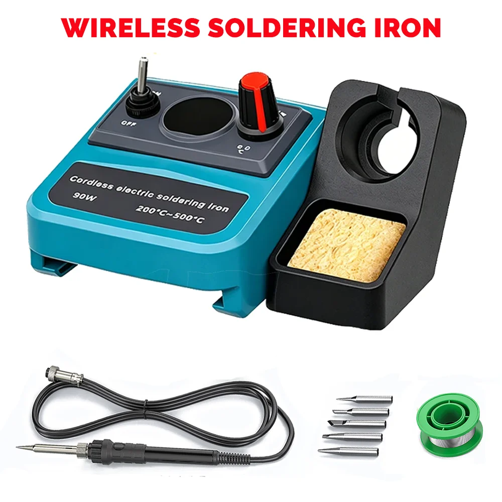 

90W Wireless Soldering Iron Suitable for Makita/Dewalt/Milwaukee/Bosch 18V 20V Li-ion Battery Repair Tool for DIY Projects