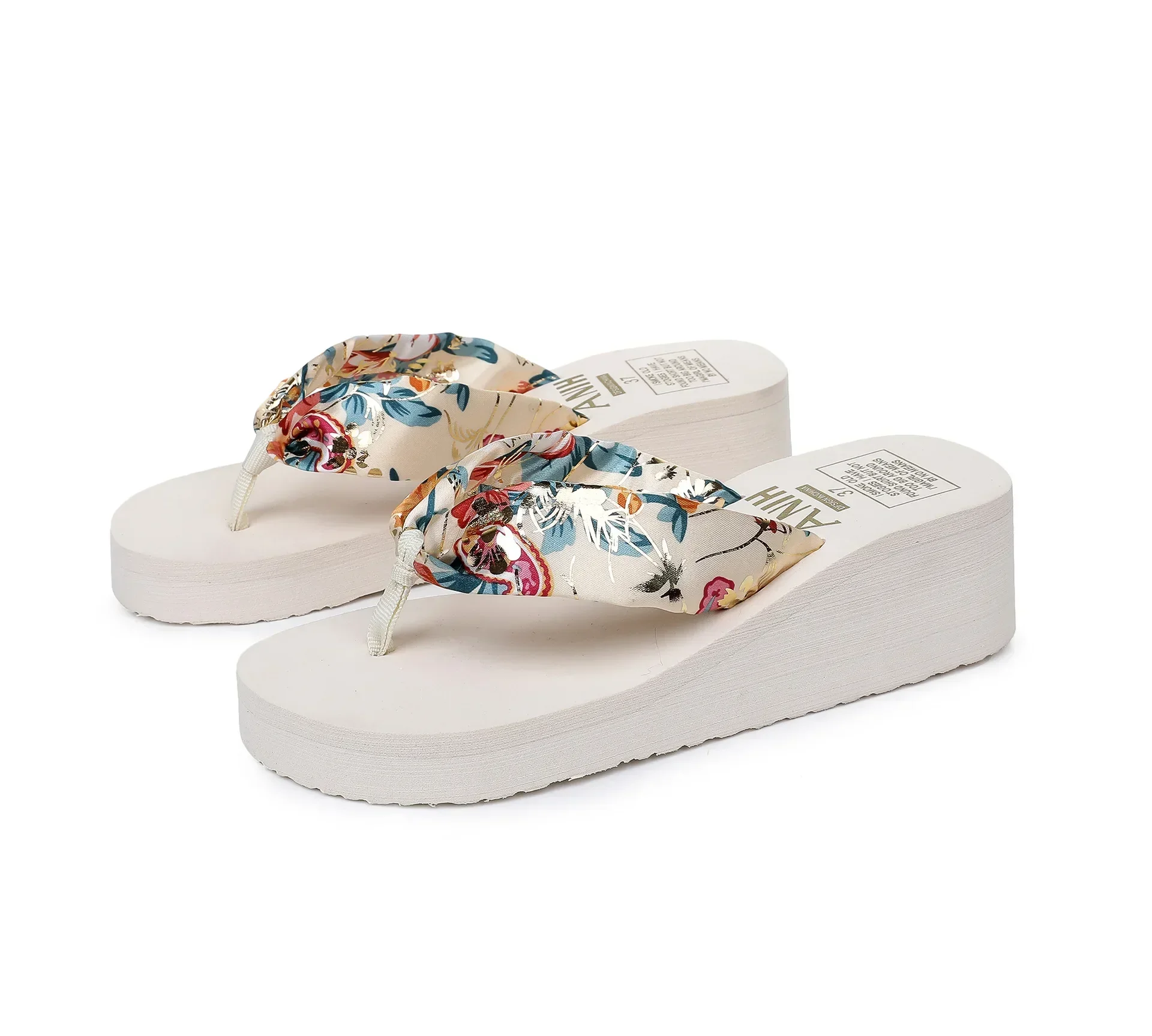 Damen Flip-Flops Sommer Strand Plateau-Slipper Lässige Outdoor-Keilsandalen Sommer Damenschuhe – Detail 24