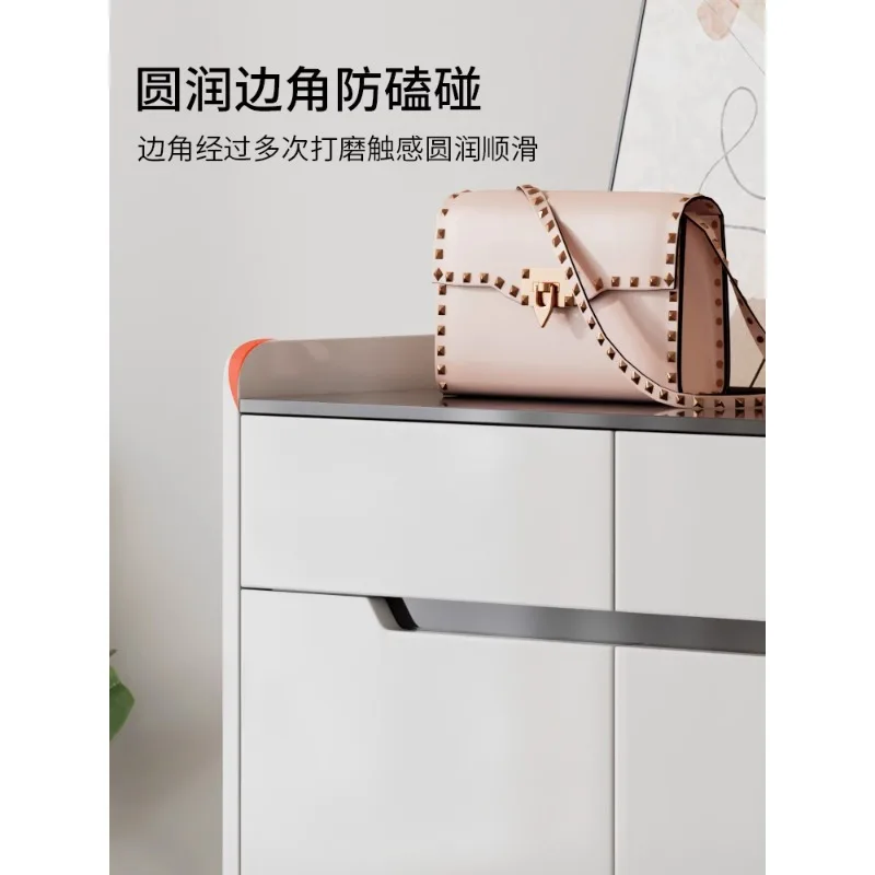 Modern simple and light luxury home shoe cabinet, shoe cabinet outside the door of the home, balcony storage locker, side cabine