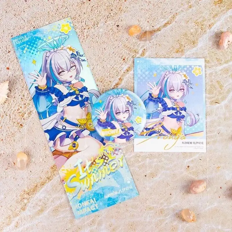 게임 Honkai Impact 3 코스프레 Kiana Bronya Raiden Mei 아크릴 스탠딩 플레이트 배지 레이저 티켓 장식품 컬렉션 선물