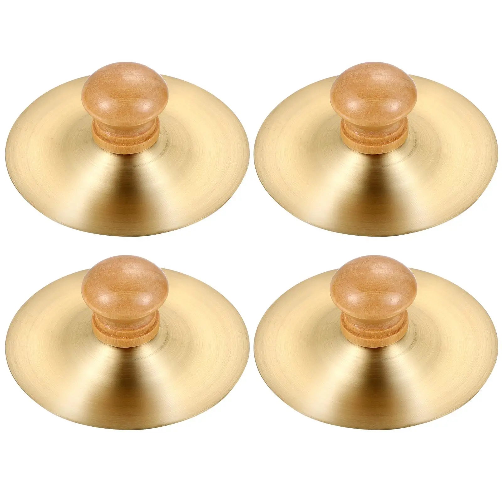 2 Pairs Toys for Babies Copper Cymbal Musical Instrument Finger Cymbals Kids Two-way Zills Small Toddler