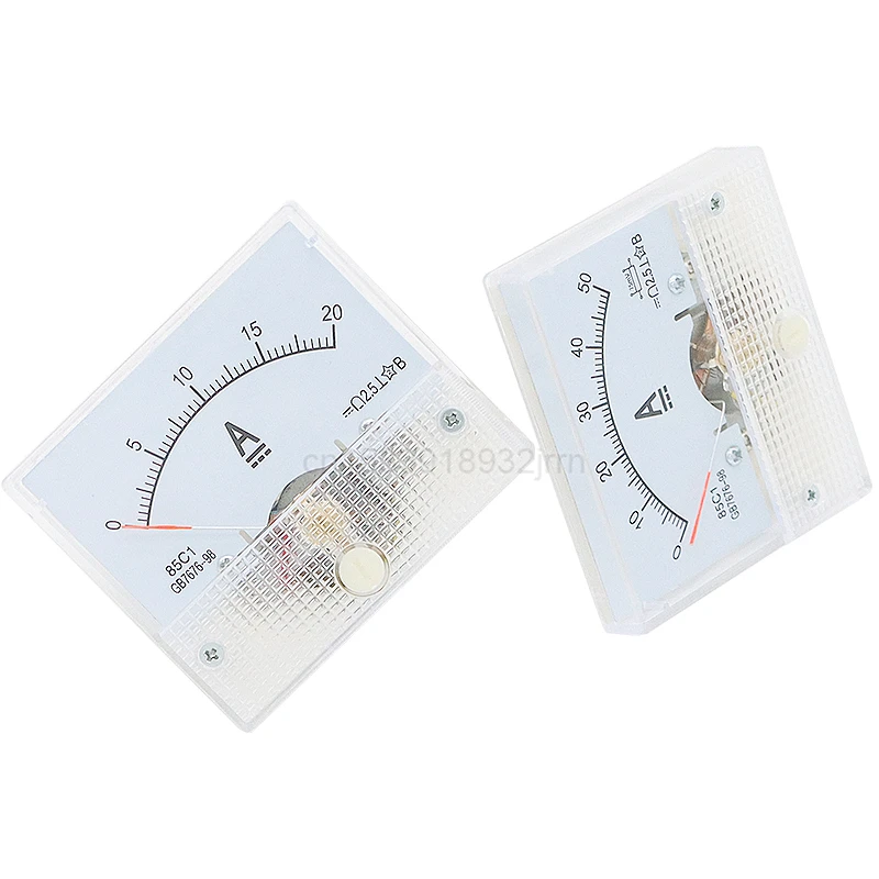 85C1 DC Ammeter Analog Current Meter Panel Mechanical Pointer Type 1A 5A 10A 20A 30A 50A 75A 100A 150A 200A 250A 300A 400A 500A