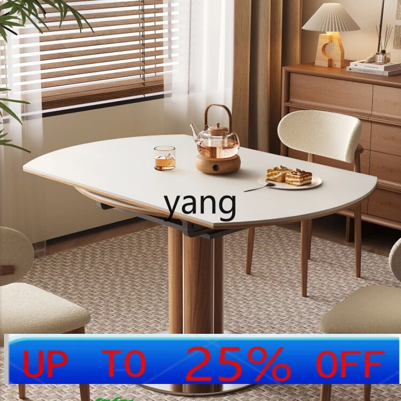 

LMM Rock Board Home Convertible Round Table High-End Folding Dining Table