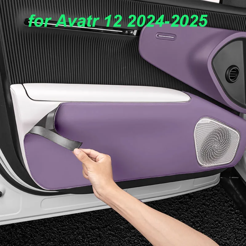 

Car Door Anti-kick Thicken Leather Pad for Avatr 12 2024-2025 Door Protective Scratch Proof Cover Interior Accessories