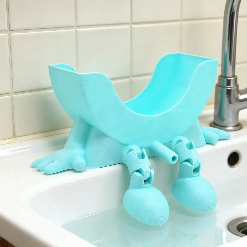 

Creative Funny 3 D Printed Sponge Holder Colorful Space Saving Sponge Rack Plastic Scrub Cloth Drain Holder Kitchen Sink
