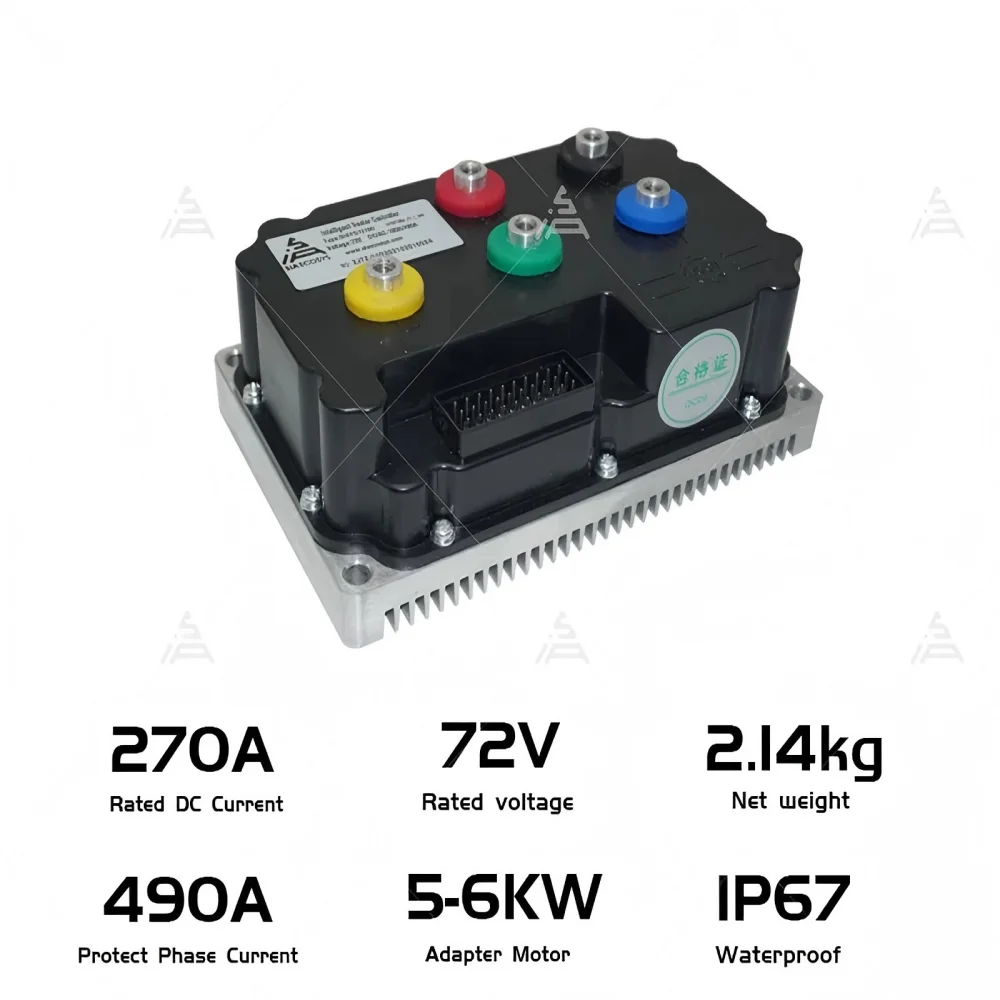 Fardriver ND72490B 5000W-6000W 490A BLDC Motor Controller High Efficiency Programmable for QS/Encoder Motor E-Scooter