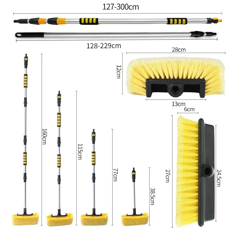 Car Portable  Wash Brush Removable Water Brush Soft Brush  Wash Tool