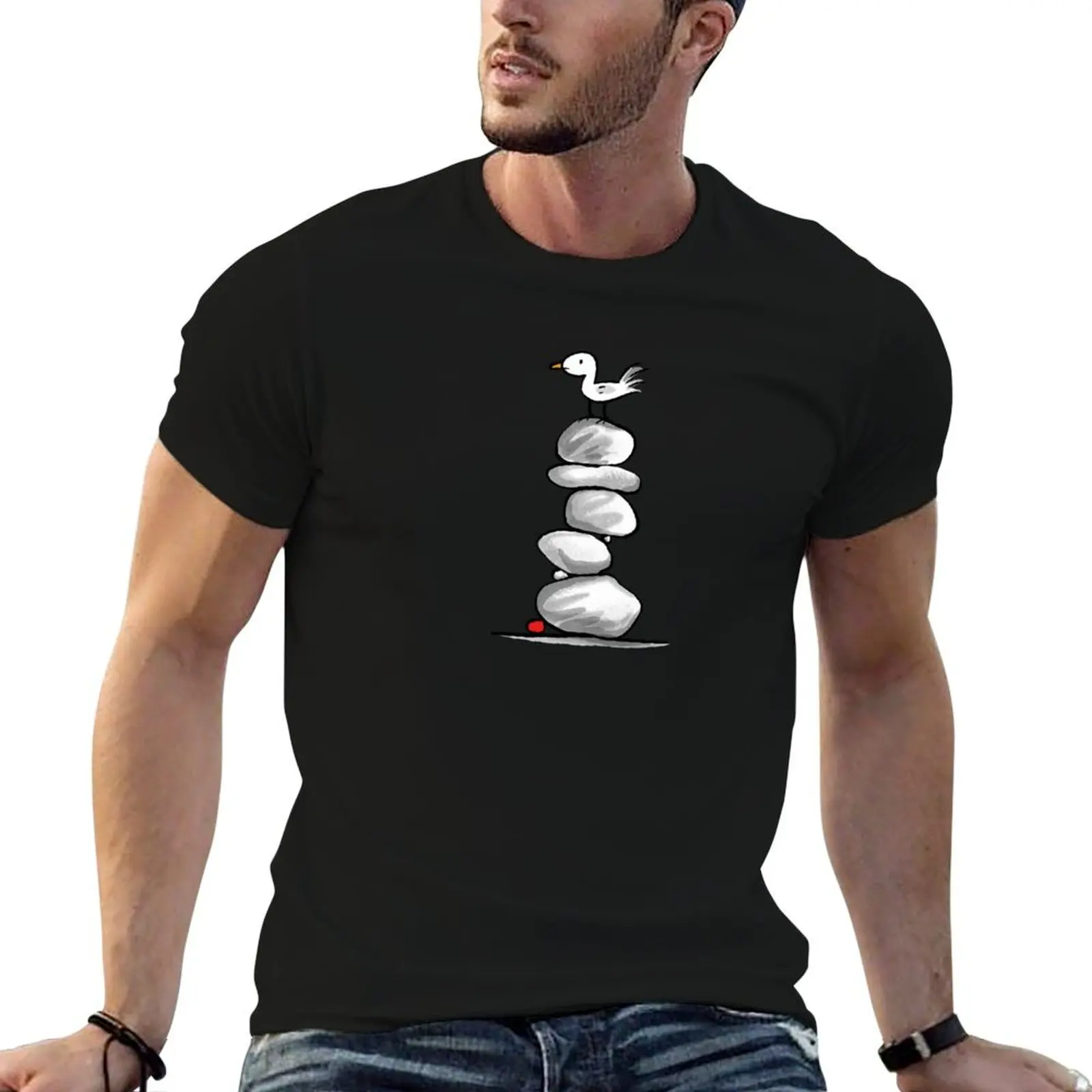 Seagull is watching T-Shirt Worker Basic Short Sleeve Tee