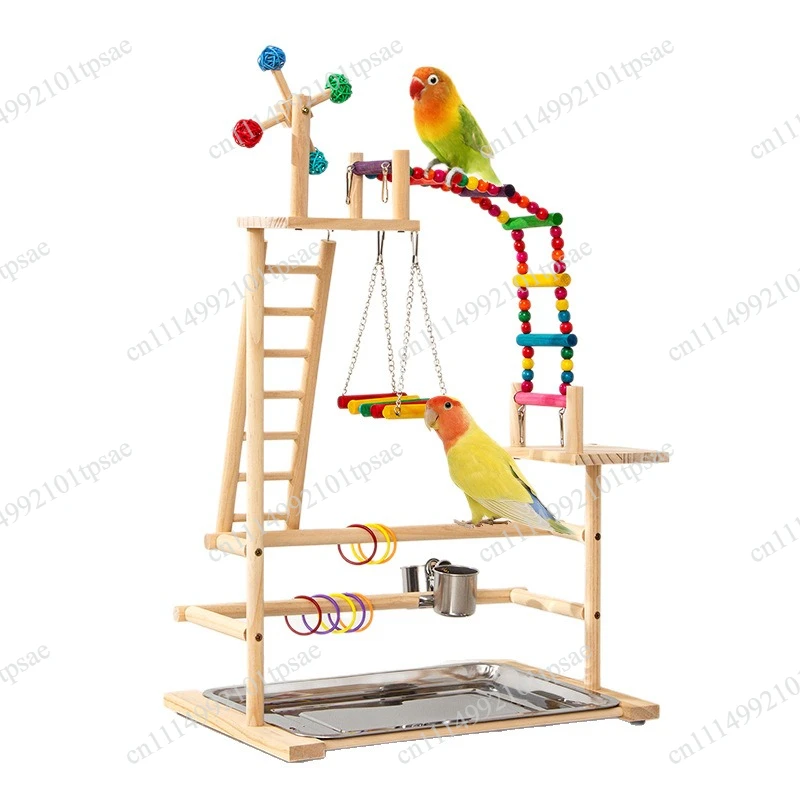Bird stand solid wood training peppercorn wood shelf playground platform hand bird