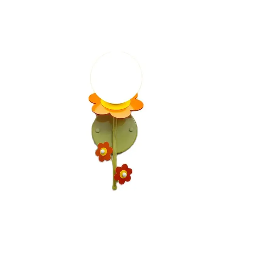 

Nordic cartoon flowers colorful wall lamps children's room lamp bedroom daughter room bedside decoration wall sconces lights