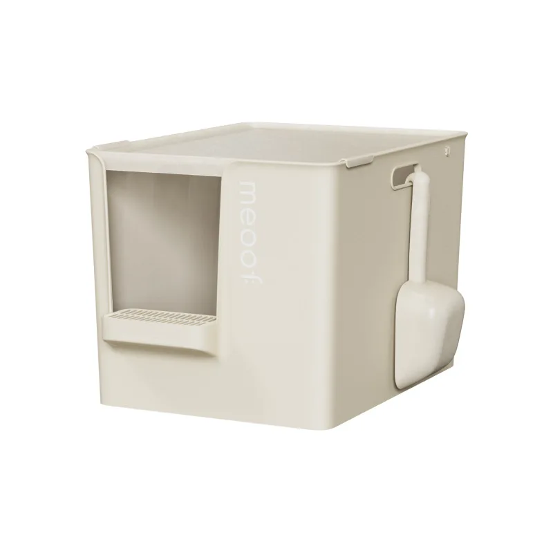Caja de arena semicerrada extra grande antisalpicaduras para gatos - imagen 3