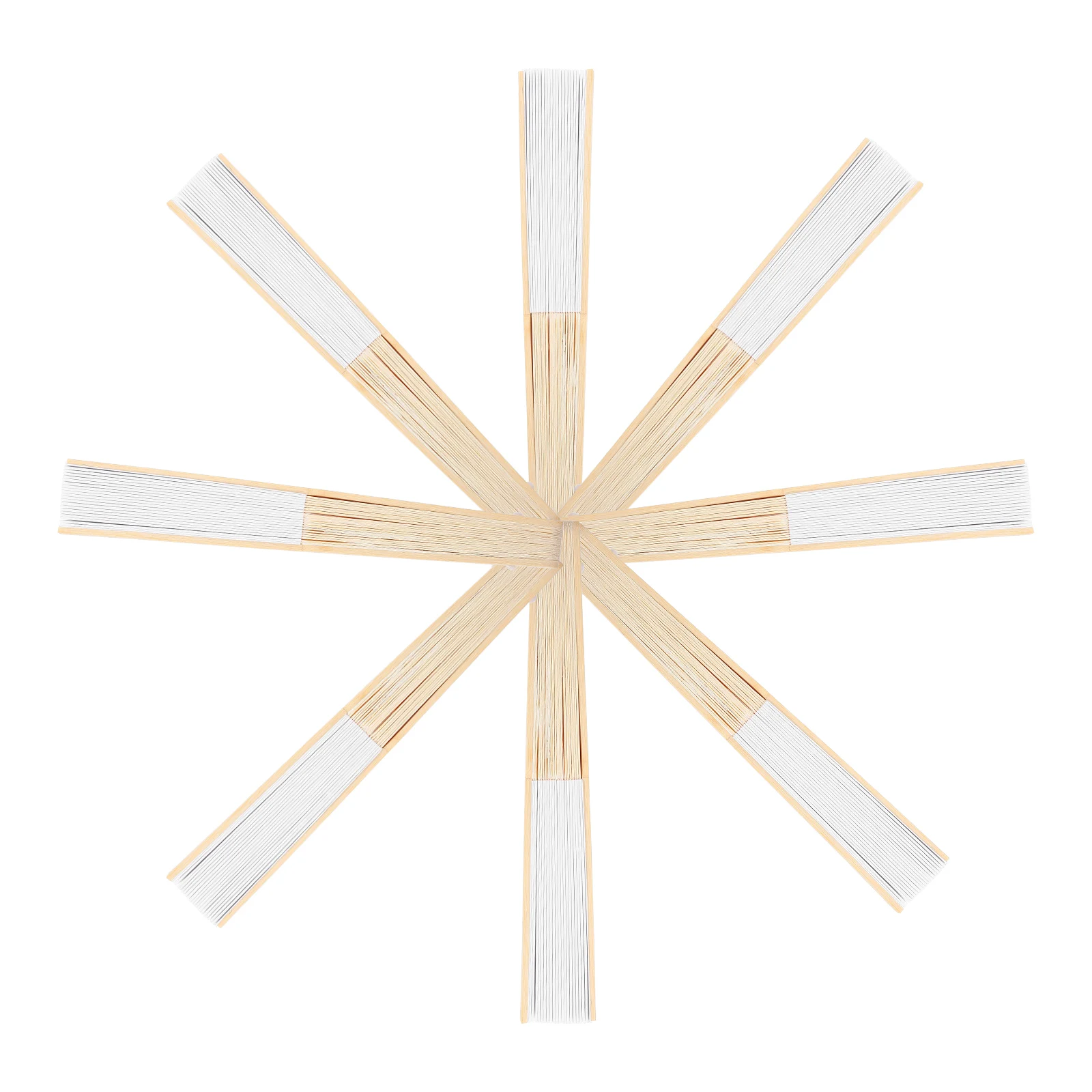 

8pcs DIY Folding Fans Blank Children's Painting Paper Fan Handheld Wood Folded Kids Drawing Accessories Great Gifts Families