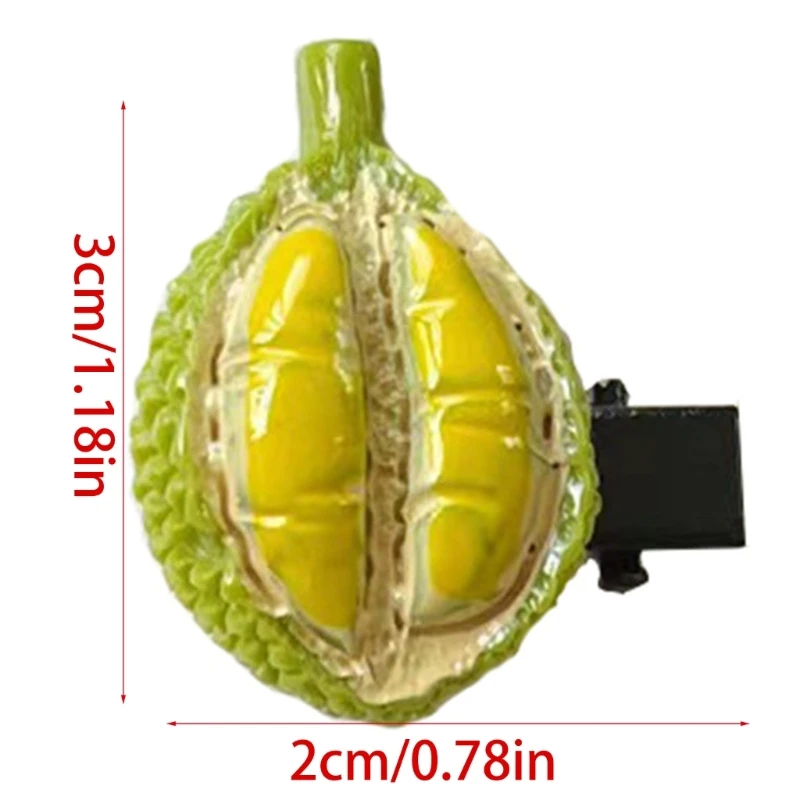 Durian Hair Clip Hair Pin for Child Adult Simulation Fruit Duckbill Clip Nonslip Barrettes Kids Lovely Hair Shaping Tool