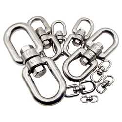 M4 M5 M6 M8 M10 Rotating Universal Ring 8 Shape Unloading Shackle Wire Rope Lock Chain Connecting Buckle 304 Stainless Steel