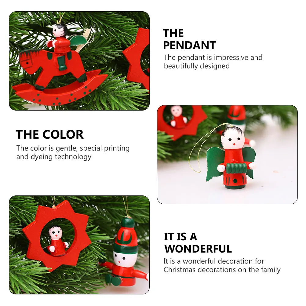 

24 Pcs Creative Gift Decoration Christmas Gifts DIY Adornment Festival Prop Decor Santa Colorful Pendant Non Fading Technology