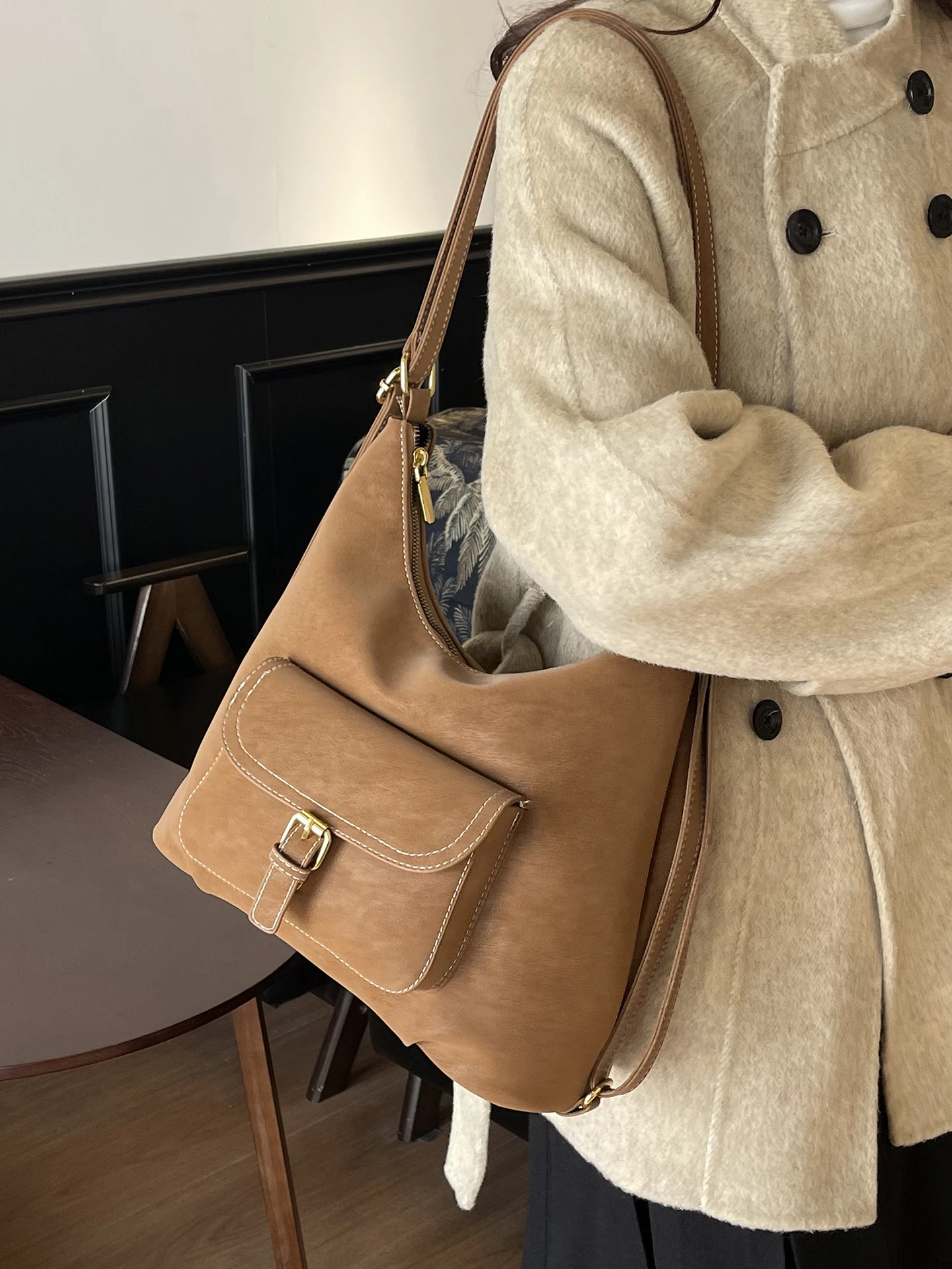 

Retro Large Capaci Women's Tote Bag Casual Single oulder Crossbody Bag Multifunctional Double oulder Bag Bapa