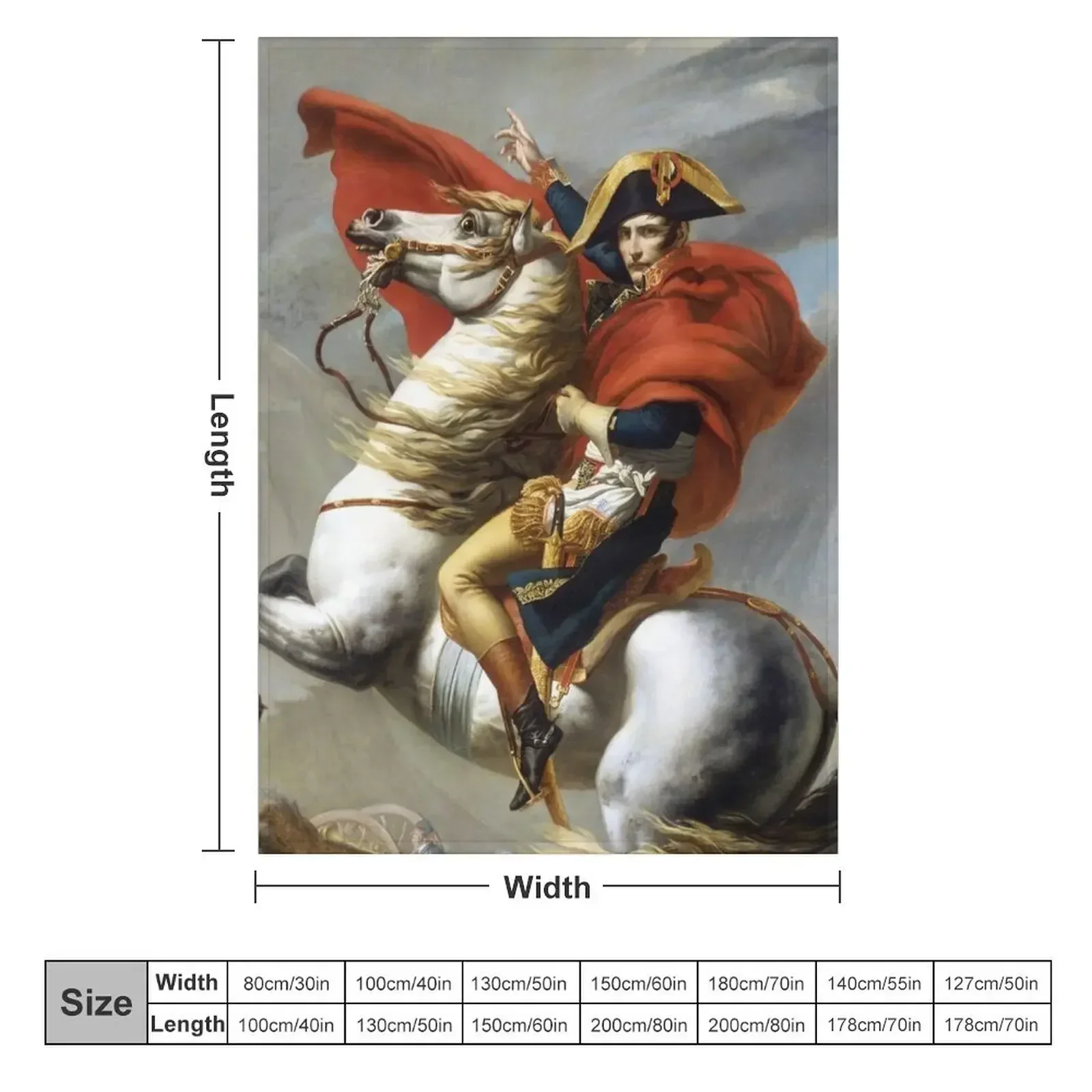 Napoleon Crossing the Alps Painting Restored Throw Blanket For Decorative Sofa Beach Blankets