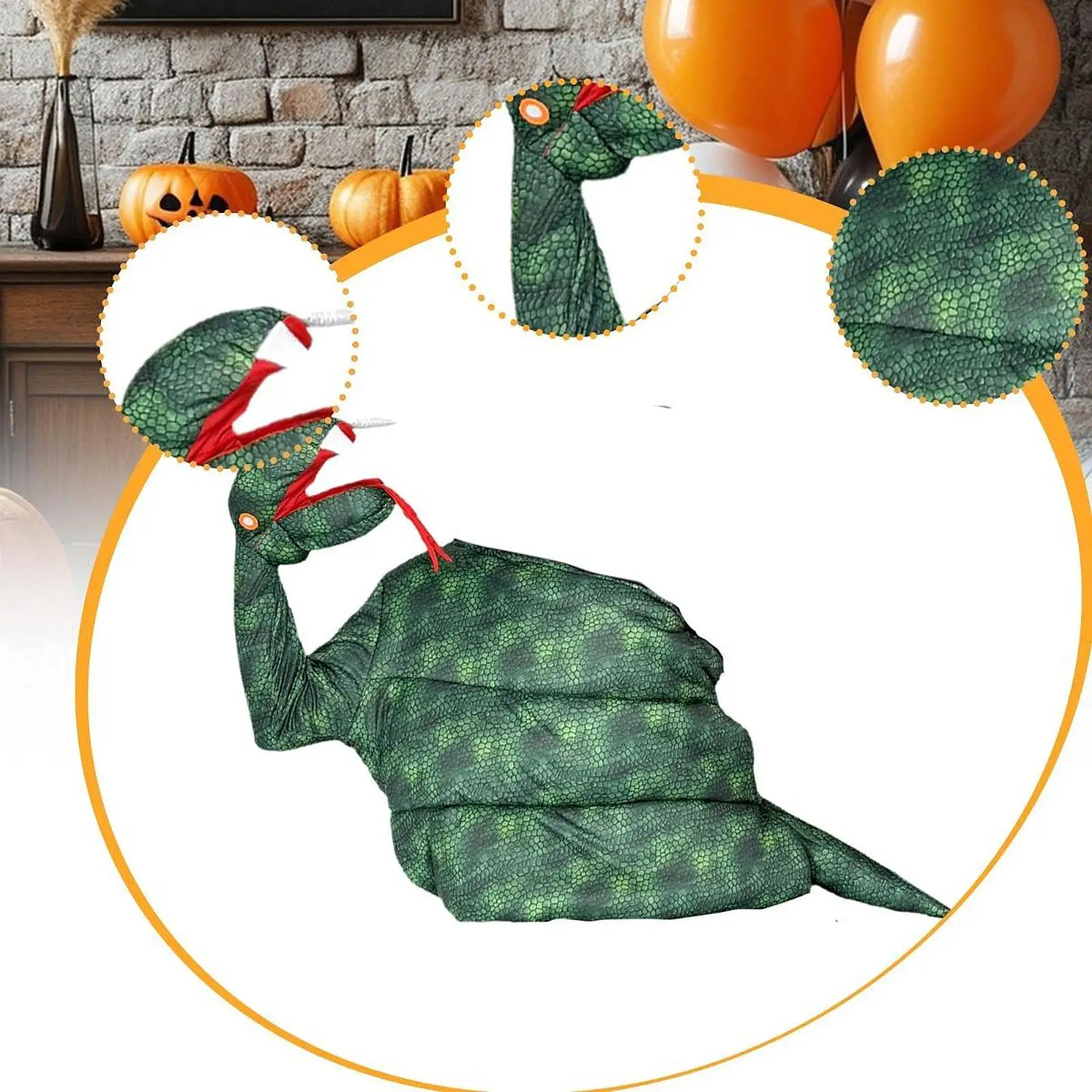 뱀 의상 성인 사이즈 축제 테마 파티를 위한 파티 드레스