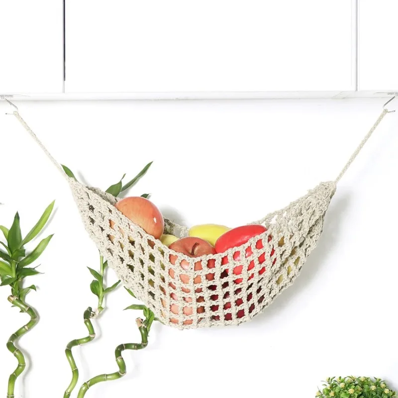 Fruit Hammock Under Cabinet Storage Net Vegetable Basket Rental Basket Holder House Home Dormitory Hanging Kitchen