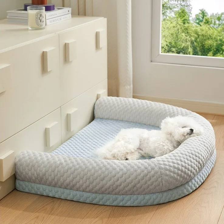

Top All-Season Removable Washable Small Dog Couch Bed, Summer Cooling Mat for Teddy Bichon, Cozy Sleeping Pet Nest