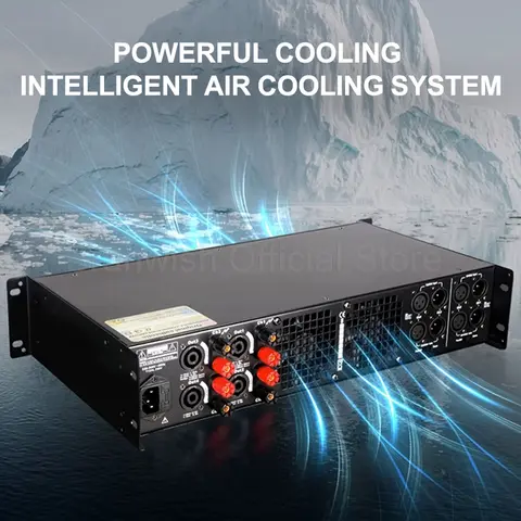 2/4 Channel Digital Amp 1000W Sound Amplifiers112dB SNR HiFi Amplifiers 2 Radiators Amps for Home Theater 10-15inch Speakers DJ