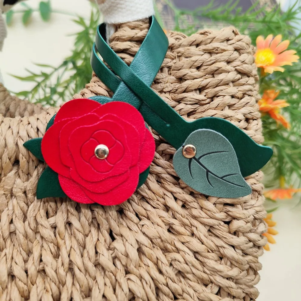 Embossed Leather Bag Charm Classic Design Multi-Style Luggage Decor Accessory Premium Leather Fine Embossed Craftsmanship