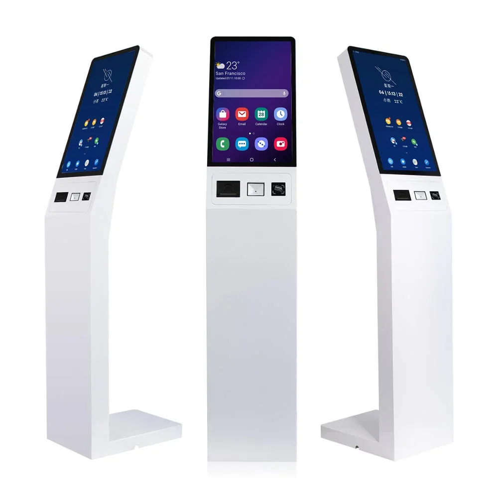 Floor standing 15 17 19 21 32 43 inch queue management kiosk self-service payment kiosk with printer