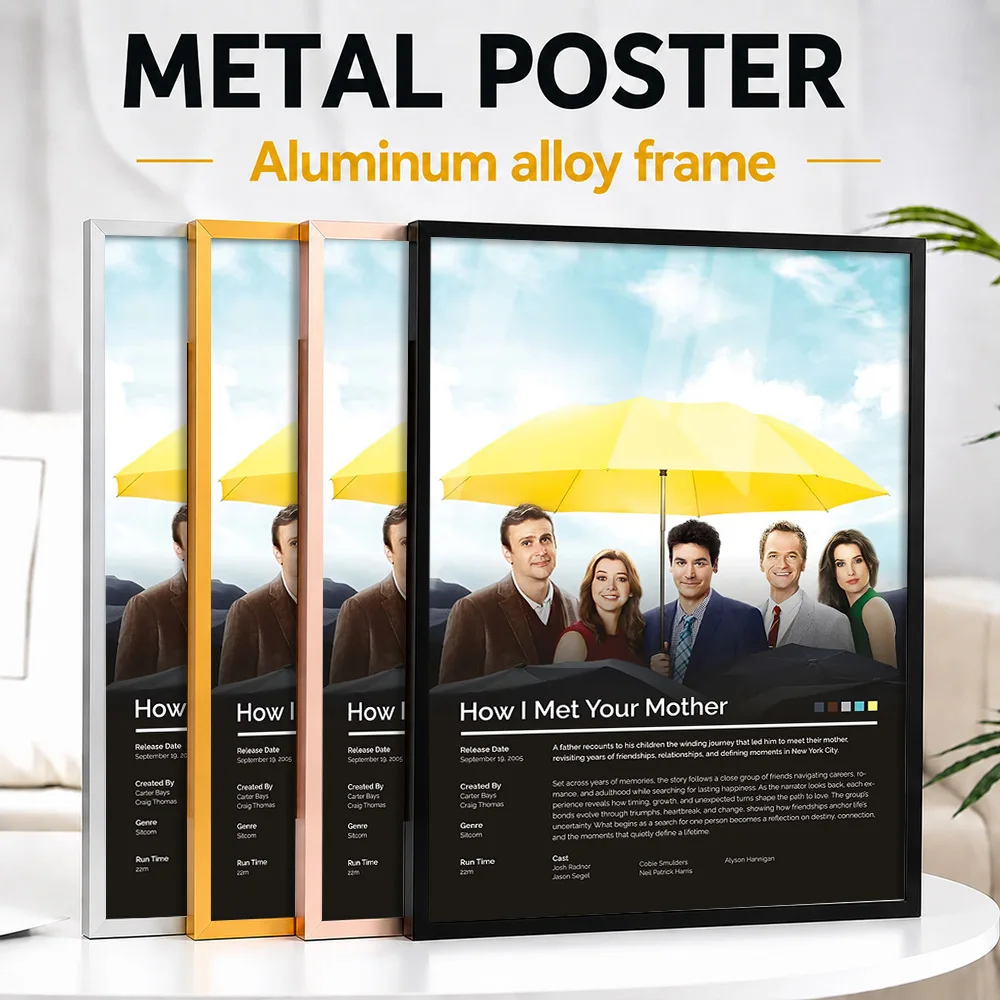 How I Met Your Mother TV Show Framed Aluminum Metal Poster Customized Screen Tribute Wall Art Ideal For Theater Or Story Lovers