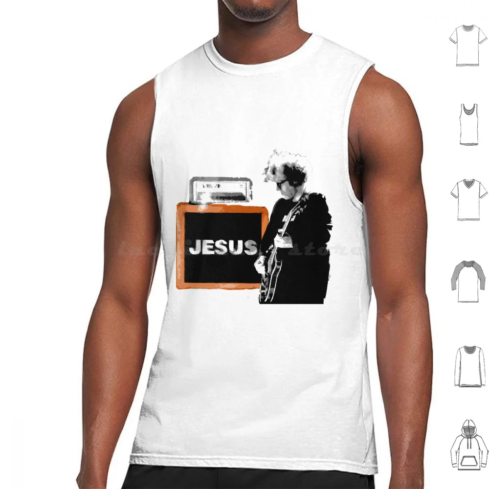 William Reid , The Jesus And Mary Chain Tank Tops Vest Sleeveless Jesus And Mary Chain Music Band Alternative The