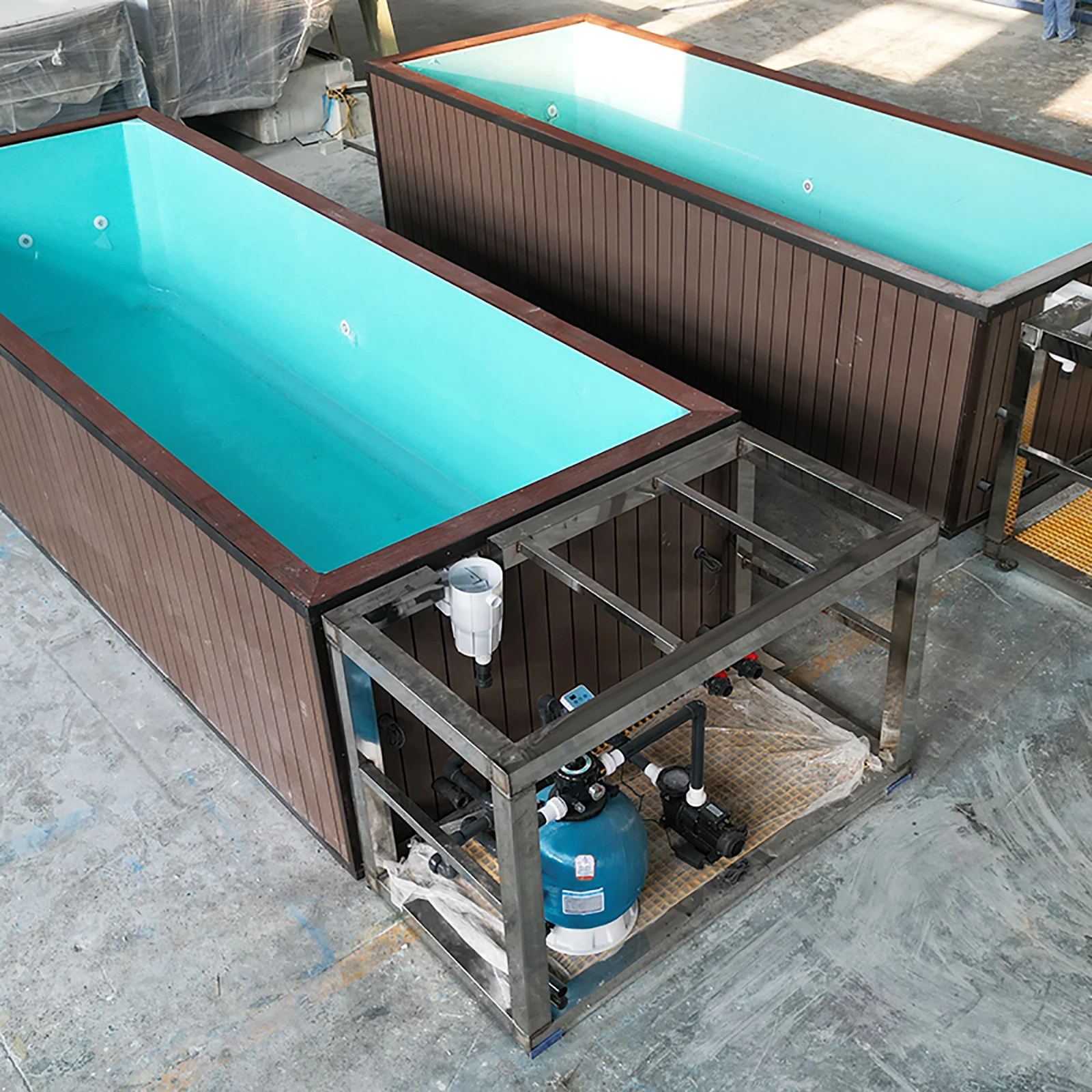 Custom-designed 20ft/40ft Container Above-ground Swimming Pools with Filters and Container-style Underground Pools