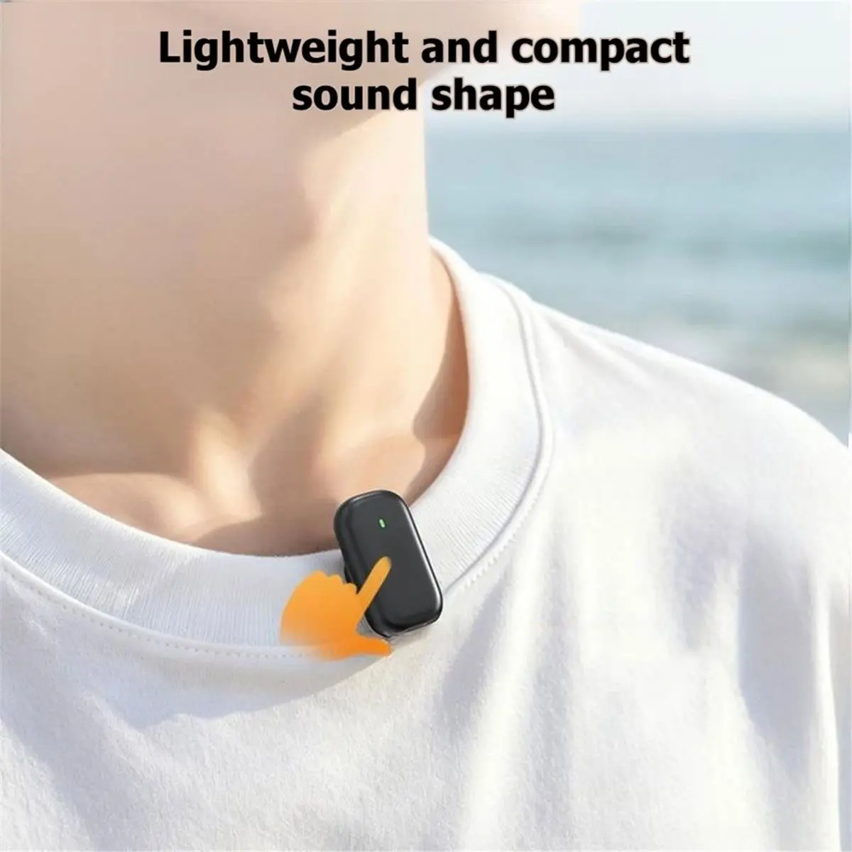 (A99Z] MC03 Wireless Lavalier Microphone Mini Lapel Mic Vlog Recording Noise Reduction Clip-on Mic for Live Broadcast