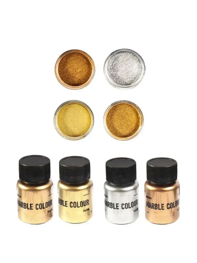 4 Colours Metallic Powder Pigment Multi-Purpose Mica Cosmetic Safe Body Art