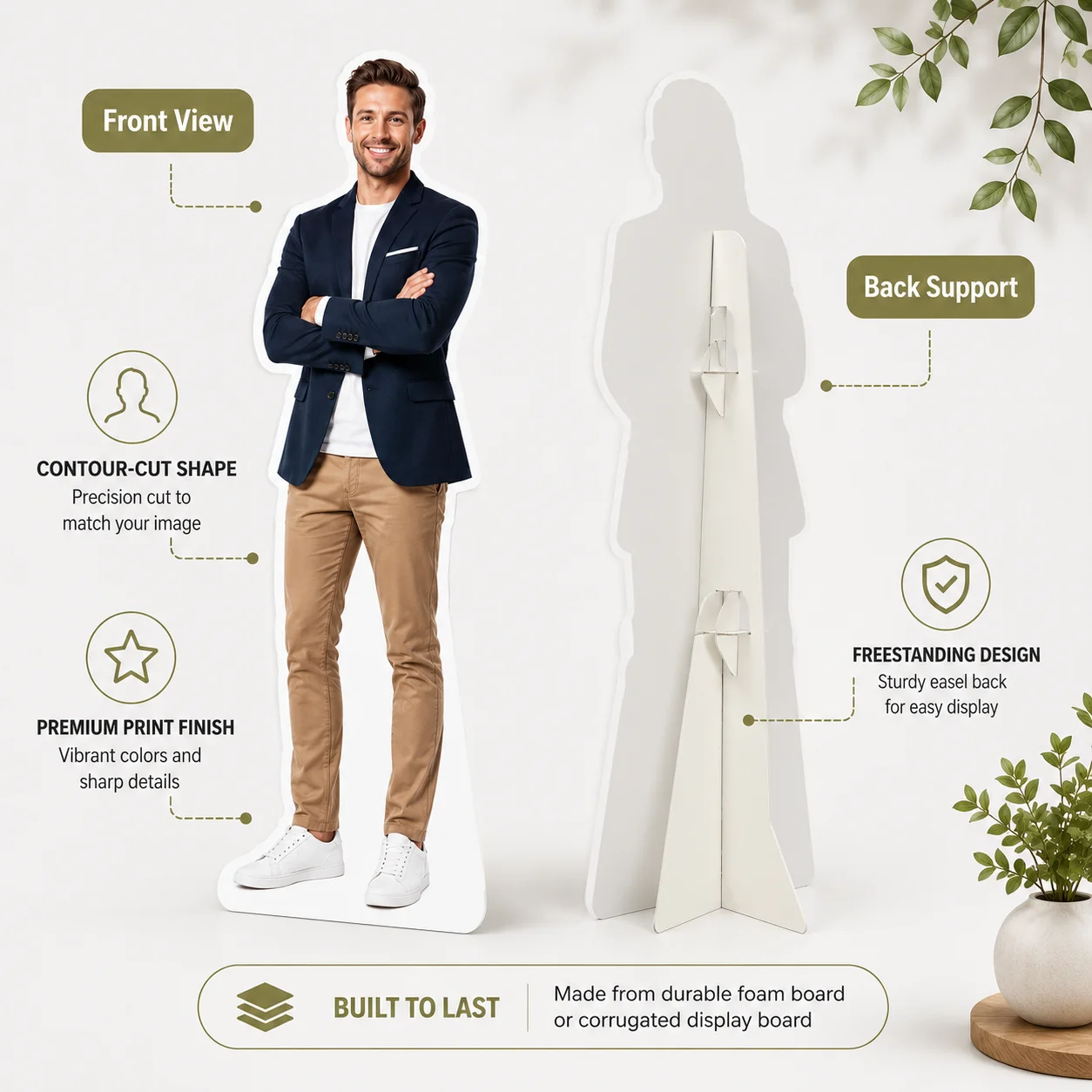 1 Stück Personalisierter Ganzkörper-Standee, Maßgefertigter Lebensgroßer Foto-Aufsteller für Geburtstag Hochzeit Weihnachten Heim-Dekoration Display – Detail 5
