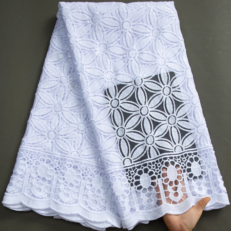 

SJD LACE Clean Sale African Milk Silk Mesh Lace Fabric with Sequins 2024 Latest French Net Lace for Wedding Party Dresses A3400