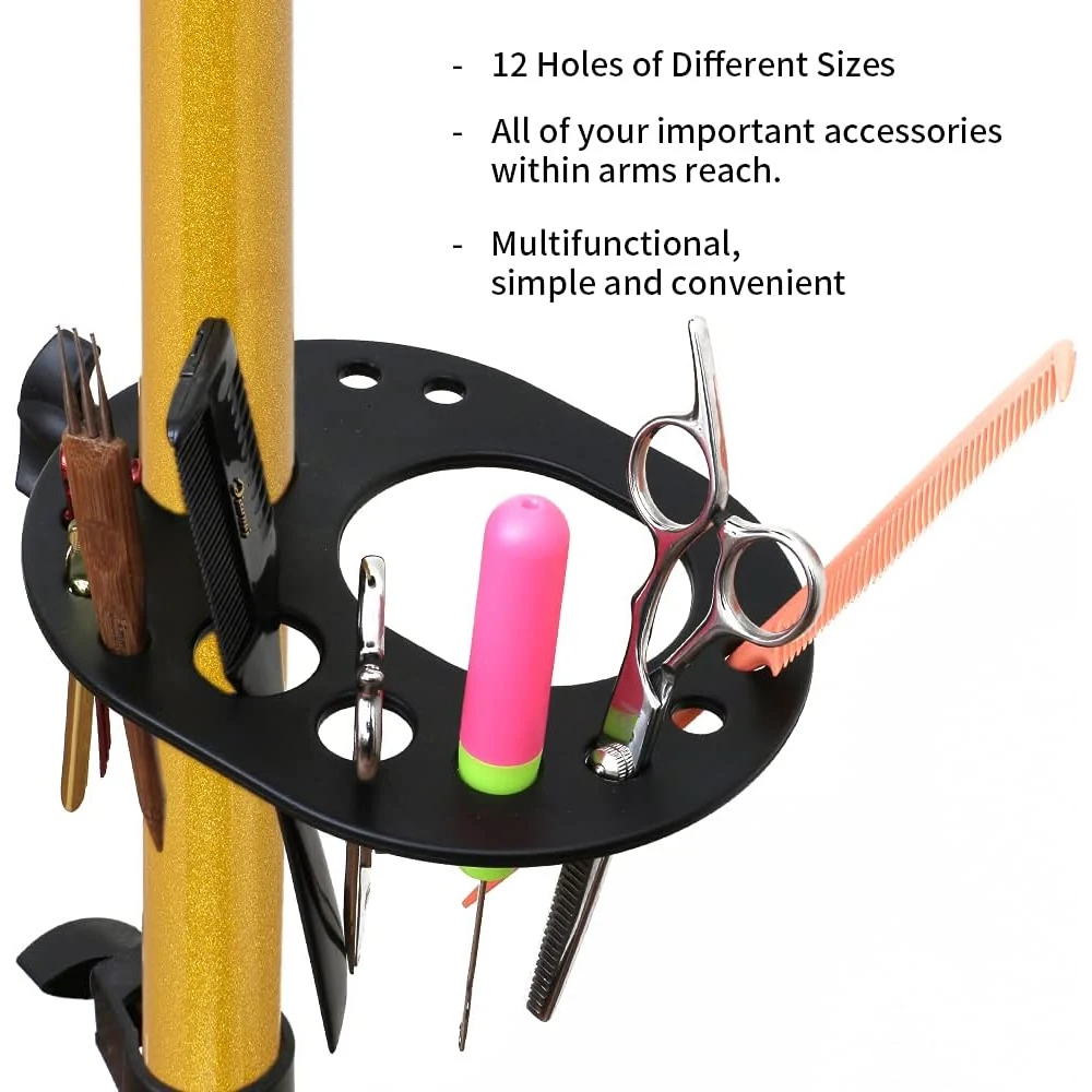 حامل شعر مستعار عالي التحمل قابل للتعديل، حامل ثلاثي القوائم للتدريب على تصفيف الشعر في مستحضرات التجميل - حامل عرض متين لتصفيف الشعر